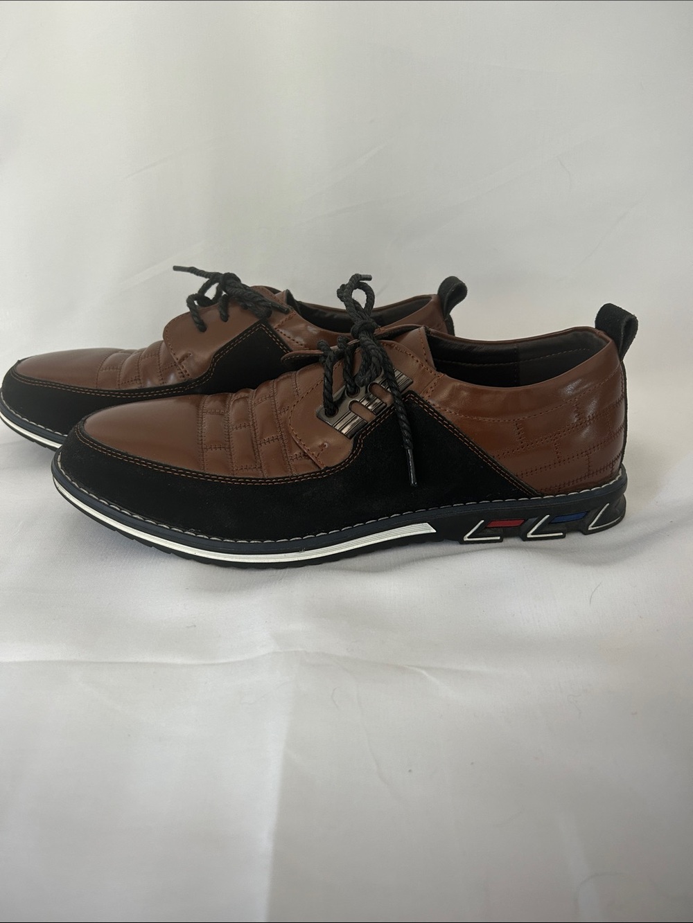 Gatsby Oxford Shoes Men’s size 43 (US 10) Derby Orthopedic Comfort Brown Black